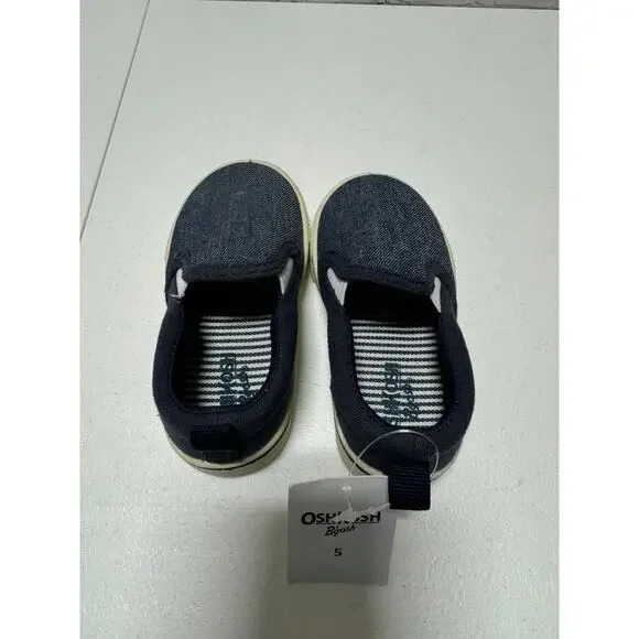OshKosh B’gosh Toddler/baby Boys Canvas Slip-On Sneakers Blue Size 5 - Picture 7 of 10